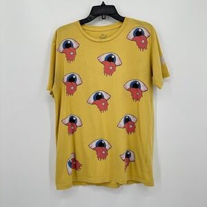 Zombies Tshirt Mens Medium Yellow Open Your Mind Eye Streetwear Festival‎ Hippie